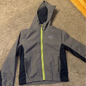 Abercrombie 7 rain jacket with hood gray
